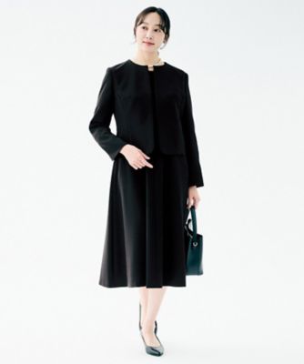 洗える／ストレッチ性／軽い】ノーカラージャケット
