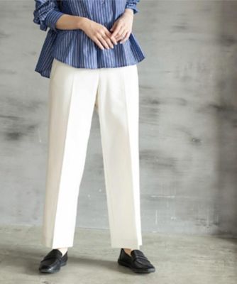 美脚ストレッチ裏起毛ワイドパンツ【蓄熱／洗濯機OK