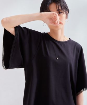 袖口レースフレアスリーブカットソー【洗濯機OK