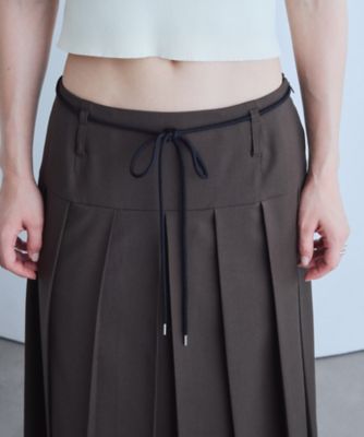 soft pleated midi skirt（2002650475