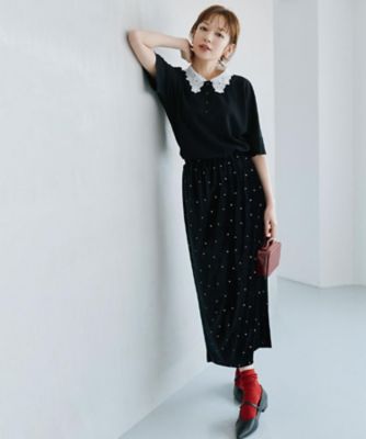 森絵梨佳さん着用】2WAY衿ドッキングニット《洗濯機OK