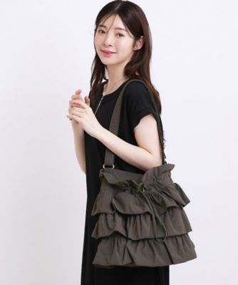 GROVE (Women)/グローブ 人気ＢＡＧにドット柄・レースが新登場！ティアードドロストショルダー（２００２６５２７３０）