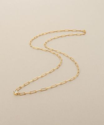 K18ダイヤモンド オーバルカットふせ込み ネックレス