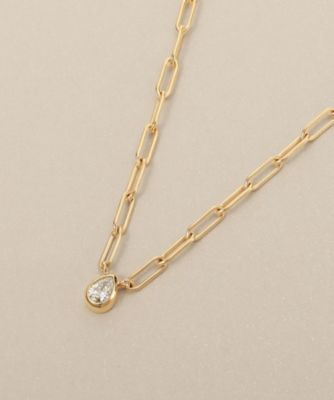 K18ダイヤモンド ペアシェイプカットふせ込み ネックレス