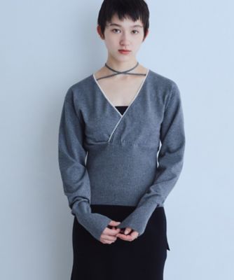 intimate wrap knit top（2002652843