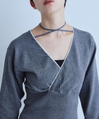 intimate wrap knit top（2002652843