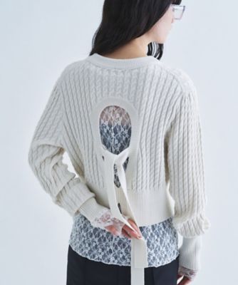cable open back knit（2002652844