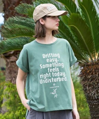 ◇【箔ロゴ】箔プリントドルマンスリーブ Tシャツ