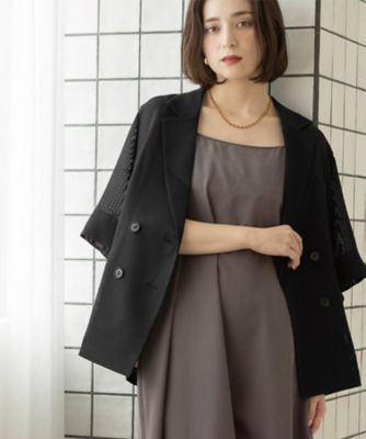 レーヨンリネンオックス ハーフスリーブジャケット | maison