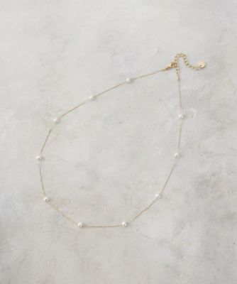フェイクパール細チェーンネックレス（2002655167