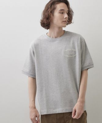 soa です★美品★リネンシャツ ロゴ刺繍 ロゴ刺繍ミニ裏毛Tシャツ（2002655407） | Dessin (Men