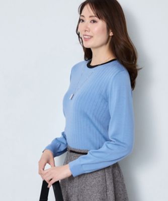 【新品】リフレクト　春夏ニット　アンサンブル 手洗い／アンサンブル可】バイカラーハイゲージニット