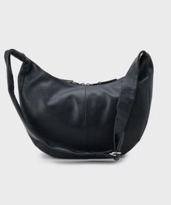 こきん•*¨*•.¸♬︎大幅お値下げ中⟡.·黒レザーショルダーバッグ 牛革使用】リアルレザーラウンドショルダーバッグ