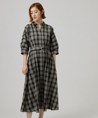 いちご　様✨ ロンドン シャツ ワンピース 半袖 ノバチェック ベルト付 L チェック柄ベルト付シャツワンピース（2002656598） | GROVE