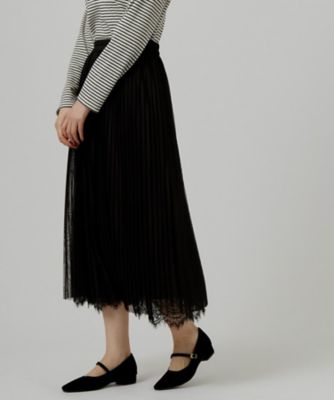 着回し◎・大人フェミニン】リバーシブルチュールプリーツスカート