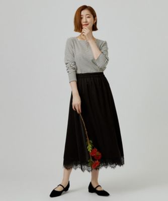 ノンノンドールリバーシブルスカート 着回し◎・大人フェミニン】リバーシブルチュールプリーツスカート