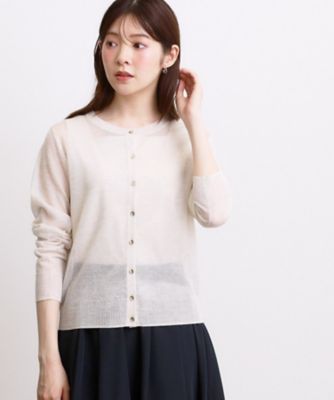 高評価！【洗える／名品】大人の透け感、シアーカーディガン