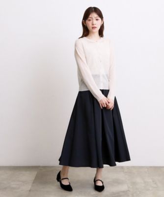 高評価！【洗える／名品】大人の透け感、シアーカーディガン