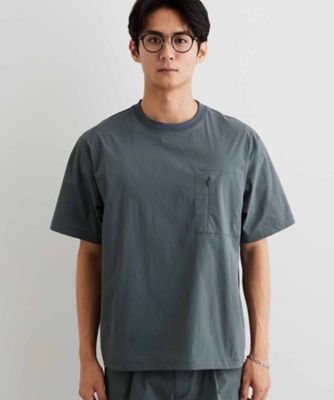 洗濯機OK／セットアップ可】ナイロンストレッチ半袖Tシャツ