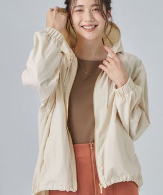S－LL／撥水】ゴールドパーツで女性らしく ギャザーブルゾン