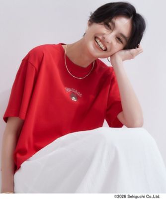 【モンチッチ】フロントプリント＆ロゴ刺繍ショートＴシャツ《洗濯機ＯＫ》（２００２６５６９０８）