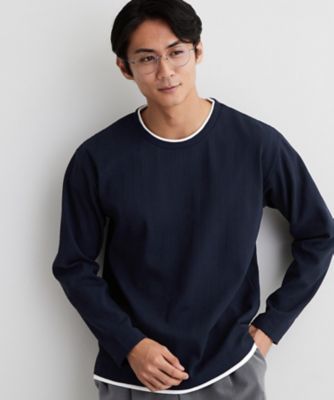 洗濯機OK】ワッフル レイヤード 長袖Tシャツ（2002657645