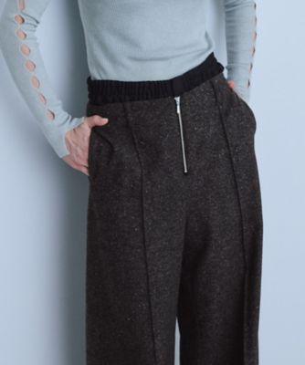 nep tweed zip wide pants（2002658098