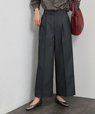 森絵梨佳さん着用】ストレッチ シャンブレータックパンツ《洗濯機OK