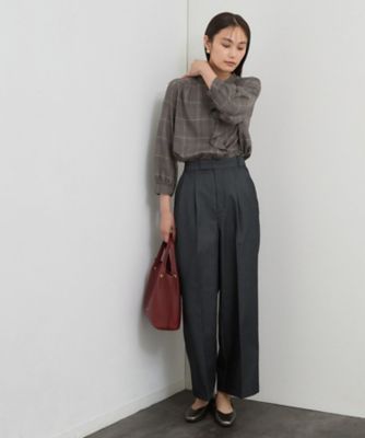 森絵梨佳さん着用】ストレッチ シャンブレータックパンツ《洗濯機OK