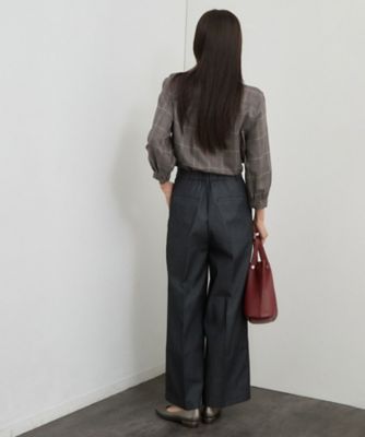 森絵梨佳さん着用】ストレッチ シャンブレータックパンツ《洗濯機OK