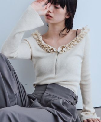 frill frame knit（2002658935） | CODE A