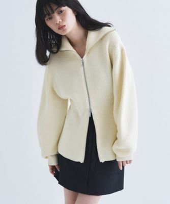 fetico リブカーディガン　伊勢丹別注 form zip cardigan（2002658936） | CODE A