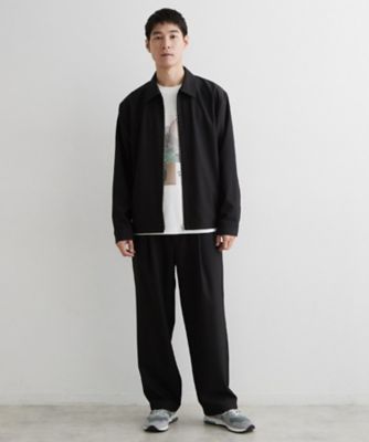 セットアップ可／洗濯機OK】ウールライクジップブルゾン