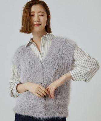 【Toyo 】GARDÉ COLLECTIVE ロングベスト フェザー ふわりと纏って、旬のレイヤード】ロングフェザーベスト