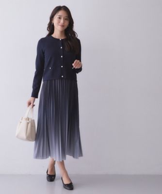 防シワ】グラデーションプリーツスカート《洗濯機OK