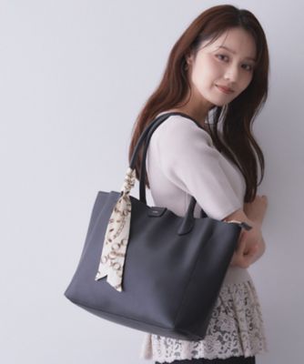 軽量／通勤対応／A4対応】スカーフ付きトートバッグ