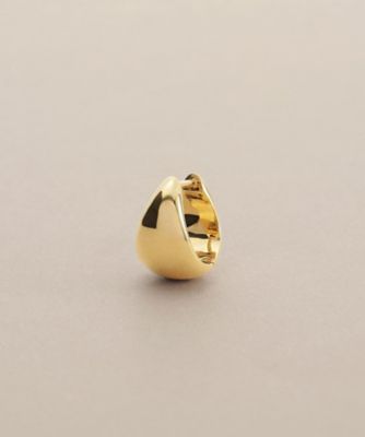 K18中空ファンシェイプ 中折れピアス（2002659421