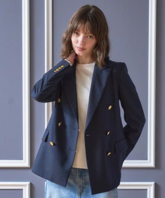【美品】ダブルブレストジャケット STORY11月号掲載】ウールブレンド ダブルブレストジャケット