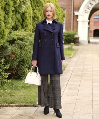 定価50万　ジバンシィ グレンチェック ロングコート 34 ハンガー ガーメント STORY11月号掲載／セットアップ可】ループグレンチェックワイド