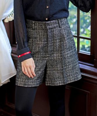 セットアップ可】ループグレンチェックショートパンツ