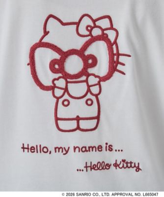 新品未使用タグ付き HELLO KITTY オーバーオール 刺繍 ロゴボタン HELLO KITTYコラボ】刺繍ロンT（2002660934