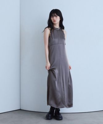 2026新色　完売品　Wellness Rib Dress　Mサイズ ribbon satin dress（2002660992） | CODE