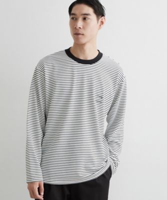 洗濯機OK】リップルボーダー長袖Tシャツ（2002661070