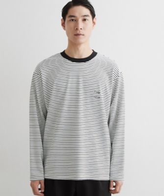 洗濯機OK】リップルボーダー長袖Tシャツ（2002661070