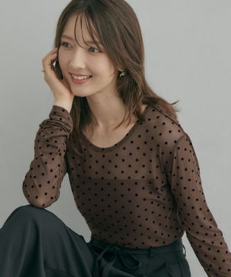 フロッキードットチュールトップス（2002663162） | COUTURE