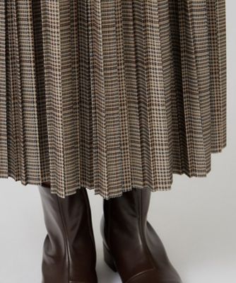 美品 ISSEY MIYAKE プリーツスカート ロング 千鳥 チェック 日本製 千鳥柄チェックプリーツスカート（2002665488） | GROVE