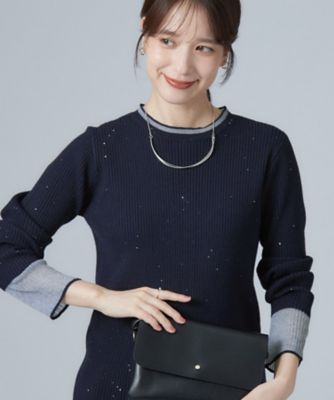 洗濯機可／S－LL】さりげないスパンコールが華やかに。お袖チュール