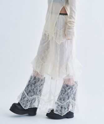 layered veil lace skirt（2002666949