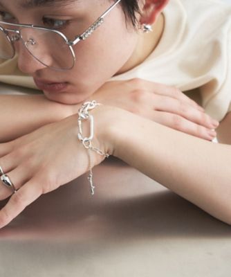 レディース　ワイロール　ブレスレット soierie｜Raw edge clip bracelet
