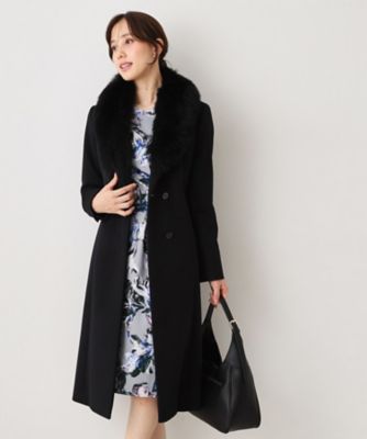 最終値下げ　 激レア✨ヘルノ　カシミヤ混　チェスターコート　フォックスファー 日本製／フォックスファー／カシミヤ混】ファー付ウール混コート